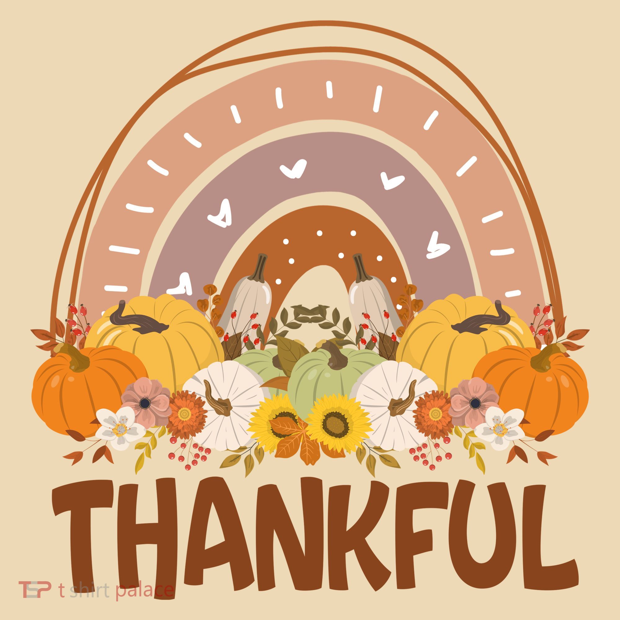 Thankful Pumpkin Patch Cute Rainbow Holiday Tote Bag