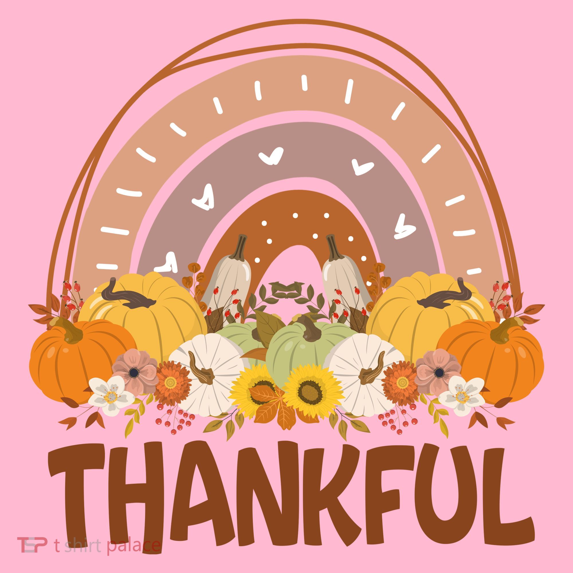 Thankful Pumpkin Patch Cute Rainbow Holiday Coaster