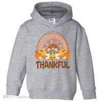 Thankful Pumpkin Patch Cute Rainbow Holiday Toddler Hoodie thumb 0