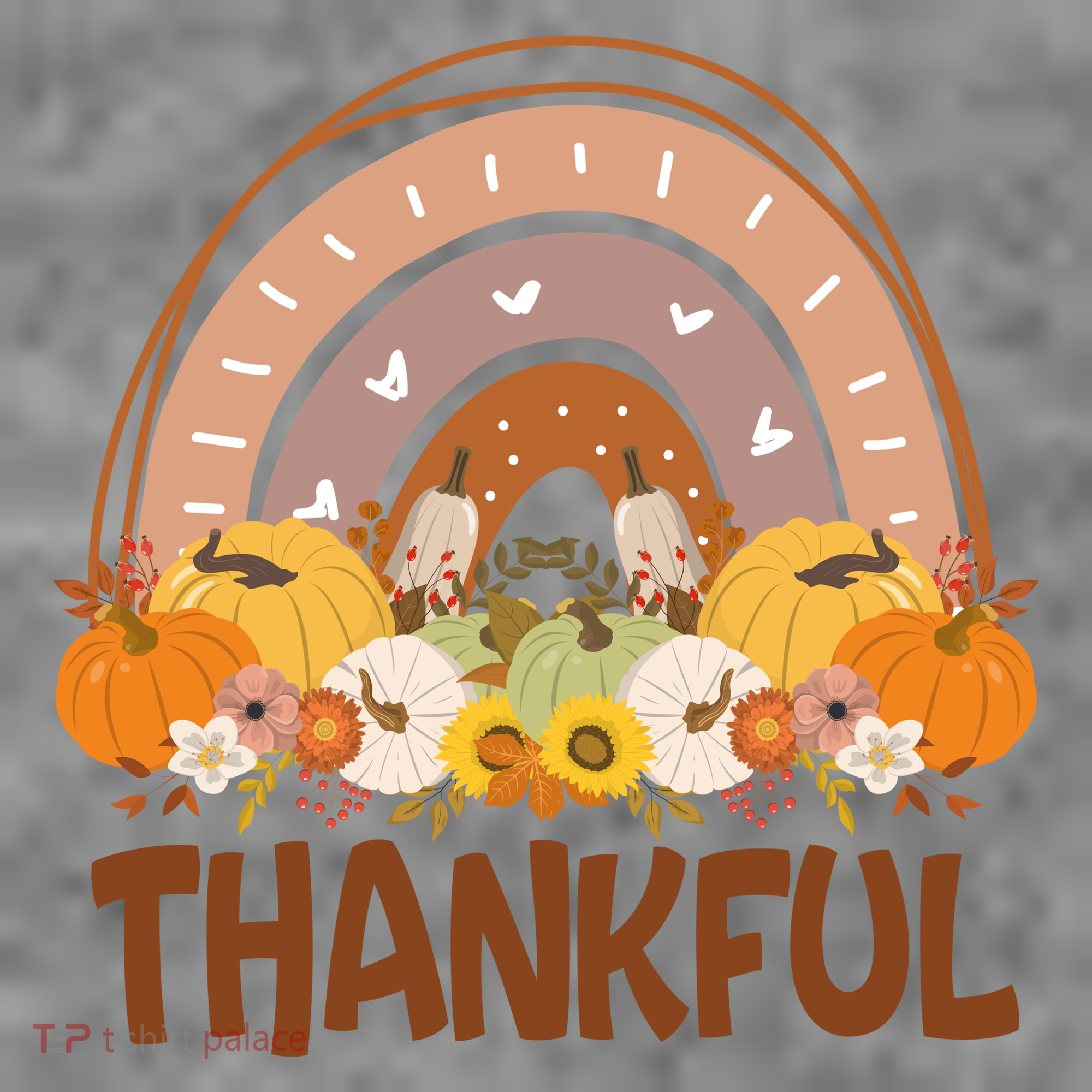 Thankful Pumpkin Patch Cute Rainbow Holiday Toddler Hoodie
