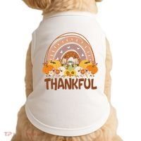 Thankful Pumpkin Patch Cute Rainbow Holiday Doggie Tank thumb 0