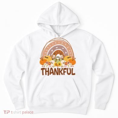 Thankful Pumpkin Patch Cute Rainbow Holiday Hoodie