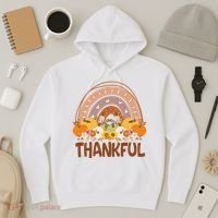 Thankful Pumpkin Patch Cute Rainbow Holiday Hoodie thumb 3