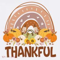 Thankful Pumpkin Patch Cute Rainbow Holiday Hoodie thumb 7
