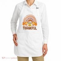 Thankful Pumpkin Patch Cute Rainbow Holiday Apron thumb 2