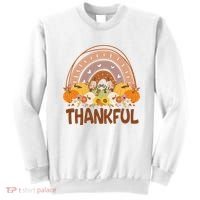 Thankful Pumpkin Patch Cute Rainbow Holiday Sweatshirt thumb 0