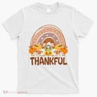 Thankful Pumpkin Patch Cute Rainbow Holiday T-Shirt thumb 0