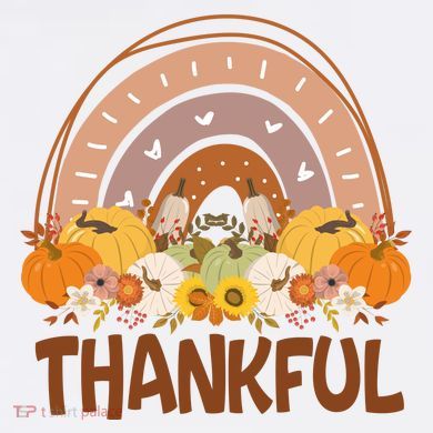 Thankful Pumpkin Patch Cute Rainbow Holiday Coffee Mug