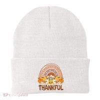 Thankful Pumpkin Patch Cute Rainbow Holiday Beanie thumb 0