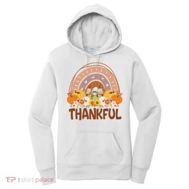 Thankful Pumpkin Patch Cute Rainbow Holiday Women's Hoodie