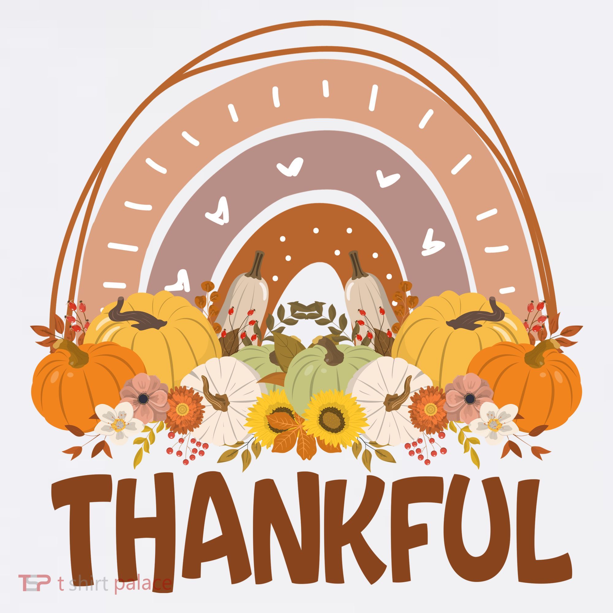 Thankful Pumpkin Patch Cute Rainbow Holiday Women's Hoodie