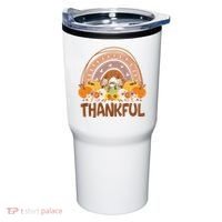 Thankful Pumpkin Patch Cute Rainbow Holiday Tumbler thumb 0