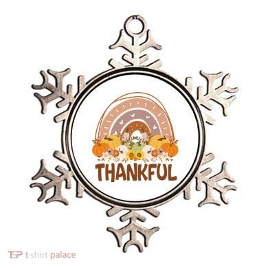 Thankful Pumpkin Patch Cute Rainbow Holiday Ornament
