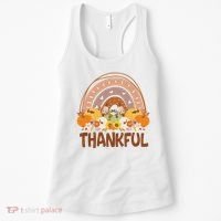 Thankful Pumpkin Patch Cute Rainbow Holiday Women's Tank Top thumb 0