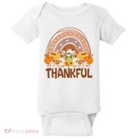 Thankful Pumpkin Patch Cute Rainbow Holiday Baby Bodysuit thumb 0