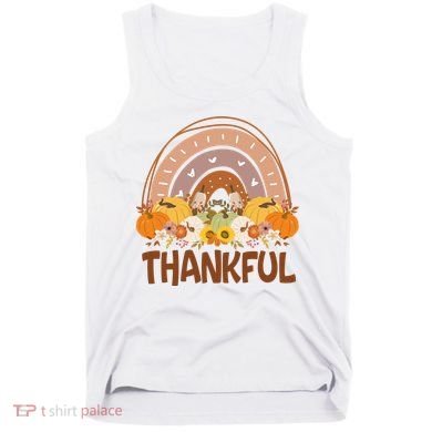 Thankful Pumpkin Patch Cute Rainbow Holiday Tank Top