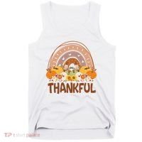 Thankful Pumpkin Patch Cute Rainbow Holiday Tank Top thumb 0