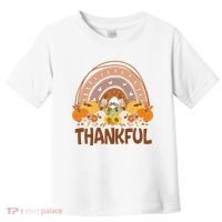 Thankful Pumpkin Patch Cute Rainbow Holiday Toddler T-Shirt thumb 0