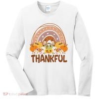 Thankful Pumpkin Patch Cute Rainbow Holiday Women's Long Sleeve Shirt thumb 0