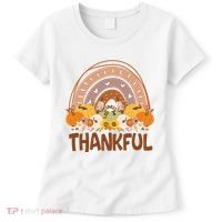 Thankful Pumpkin Patch Cute Rainbow Holiday Women's T-Shirt thumb 0