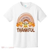 Thankful Pumpkin Patch Cute Rainbow Holiday Kids T-Shirt thumb 0