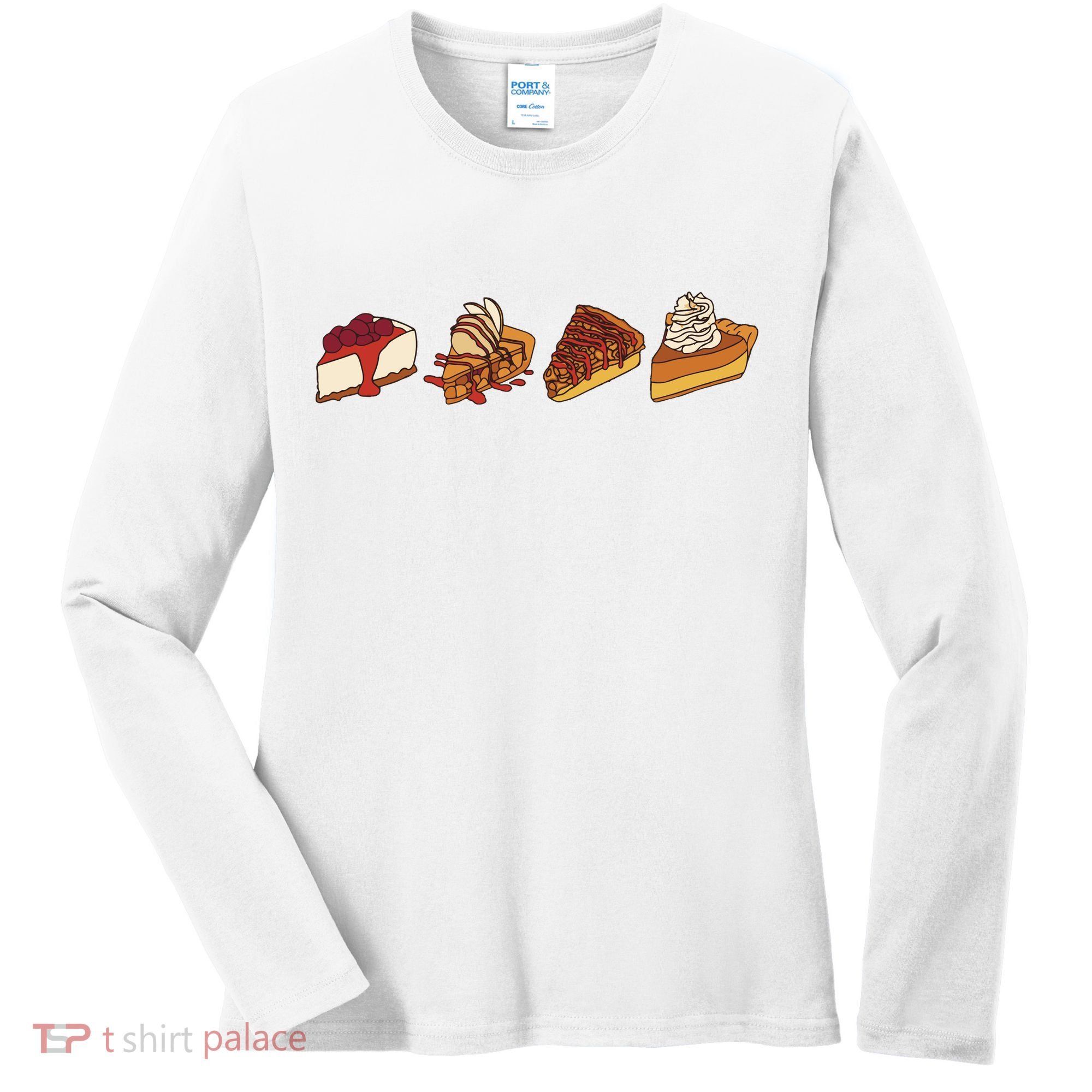 Thanksgiving Pie Pumpkin Women's Long Sleeve Shirt