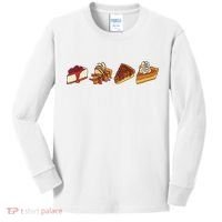 Thanksgiving Pie Pumpkin Kids Long Sleeve Shirt thumb 0