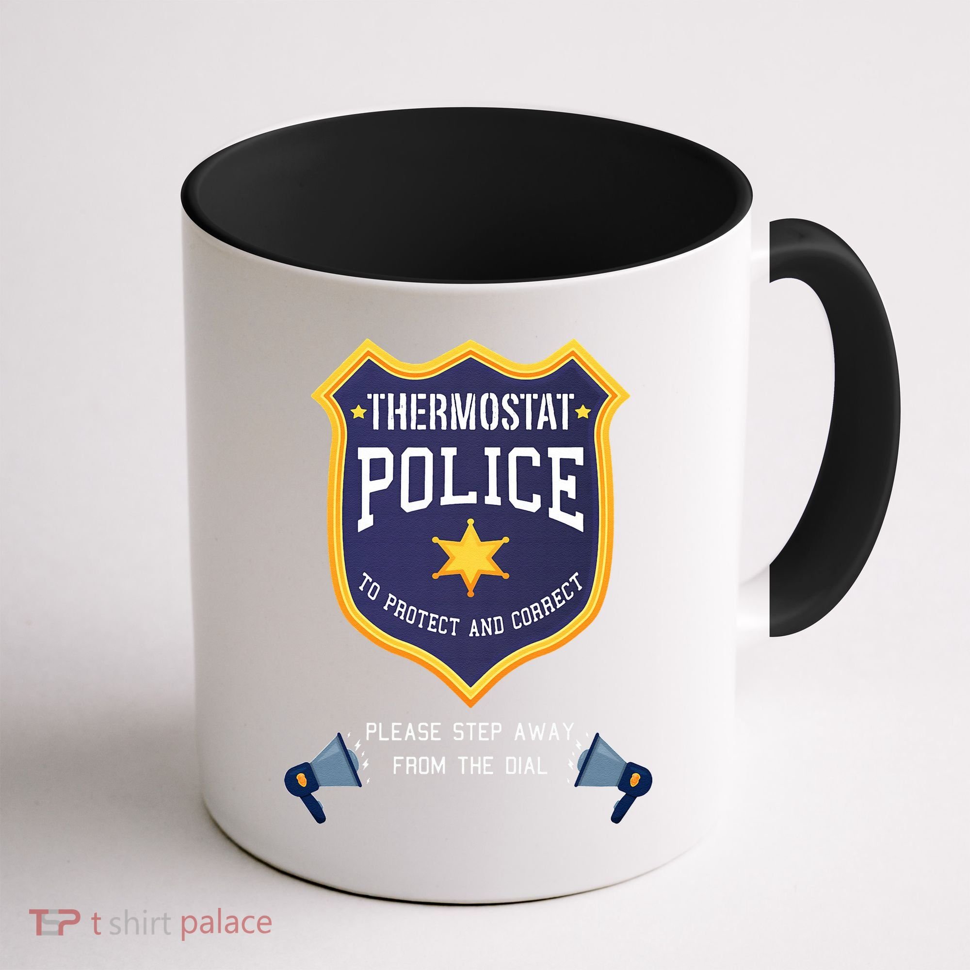 Thermostat Police Please Step Away From The Dial Dad Jokes Coffee Mug