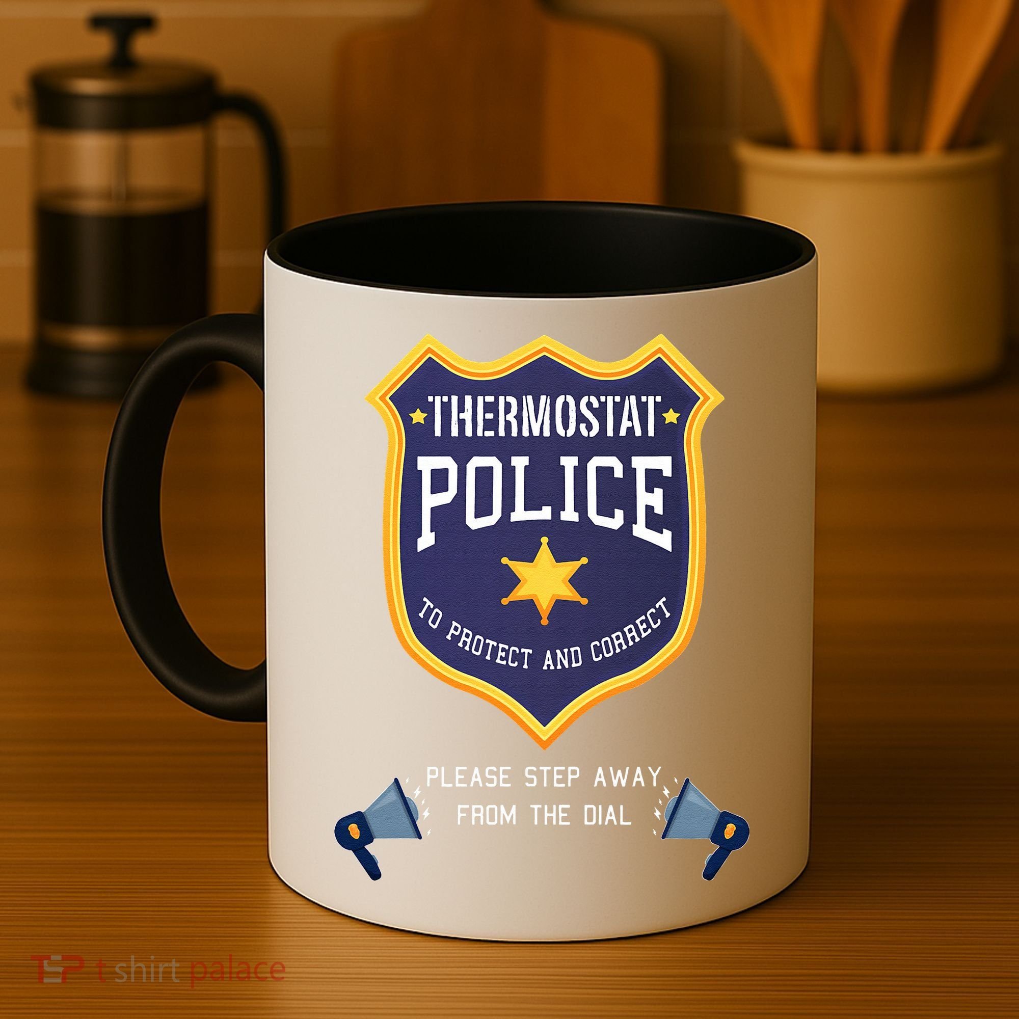 Thermostat Police Please Step Away From The Dial Dad Jokes Coffee Mug