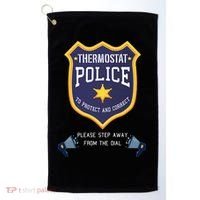 Thermostat Police Please Step Away From The Dial Dad Jokes Golf Towel thumb 0