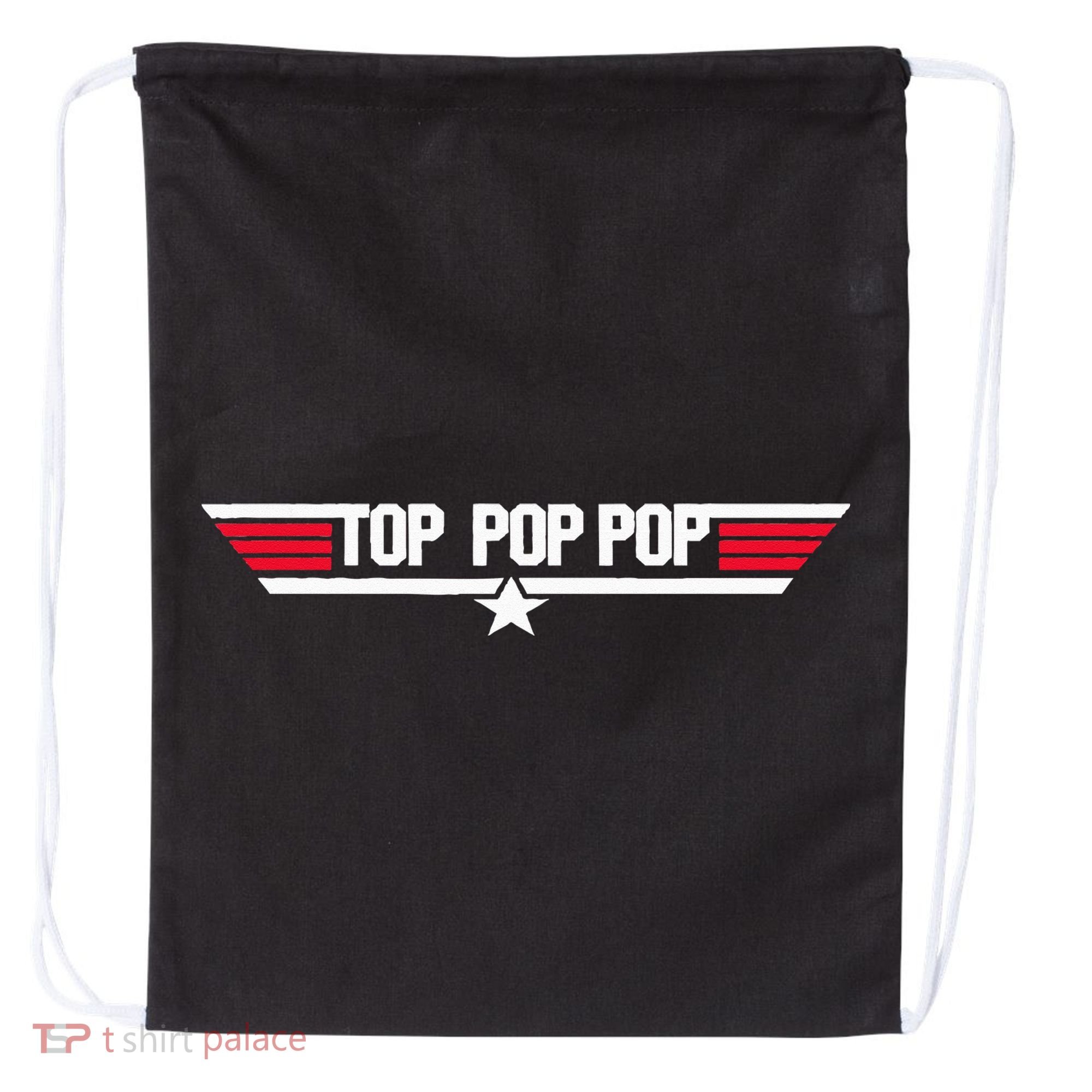 Top Pop Pop Funny Father's Day Dad Grandpa Gifts Drawstring Bag