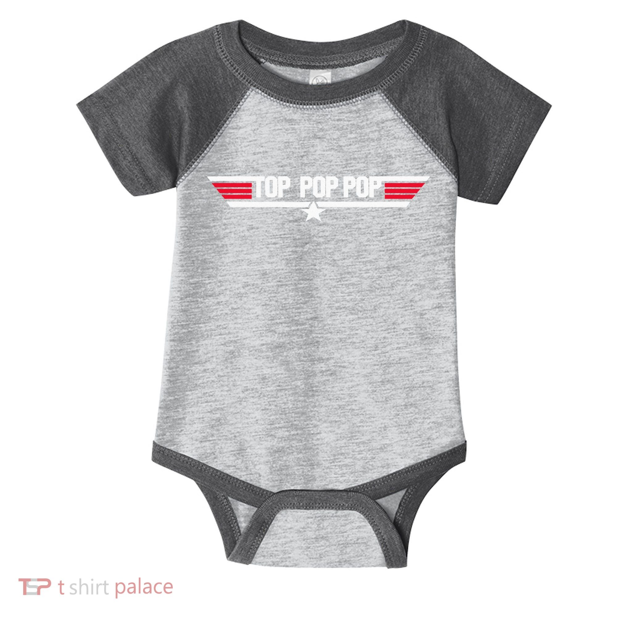 Top Pop Pop Funny Father's Day Dad Grandpa Gifts Infant Baby Jersey Bodysuit