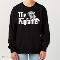 The Pugfather Pug Dad Fathers Day Gift Pug Lovers Women's Sweatshirt thumb 0