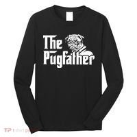 The Pugfather Pug Dad Fathers Day Gift Pug Lovers Long Sleeve Shirt thumb 0