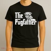 The Pugfather Pug Dad Fathers Day Gift Pug Lovers T-Shirt thumb 3