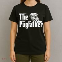 The Pugfather Pug Dad Fathers Day Gift Pug Lovers T-Shirt thumb 4