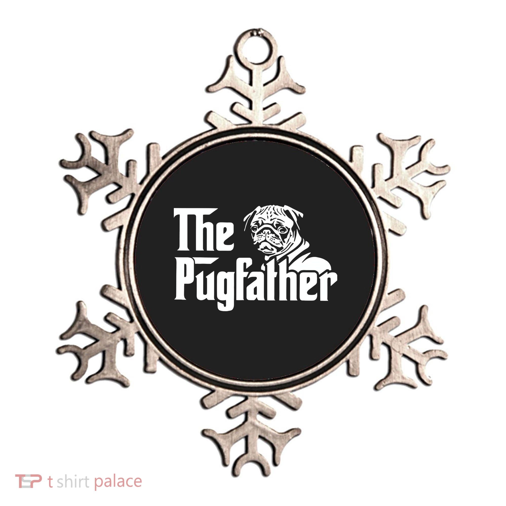 The Pugfather Pug Dad Fathers Day Gift Pug Lovers Ornament