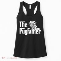 The Pugfather Pug Dad Fathers Day Gift Pug Lovers Women's Tank Top thumb 0