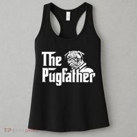 The Pugfather Pug Dad Fathers Day Gift Pug Lovers Women's Tank Top thumb 3