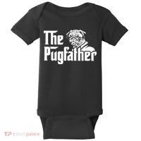 The Pugfather Pug Dad Fathers Day Gift Pug Lovers Baby Bodysuit thumb 0