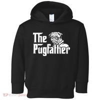 The Pugfather Pug Dad Fathers Day Gift Pug Lovers Toddler Hoodie thumb 0