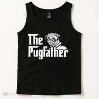 The Pugfather Pug Dad Fathers Day Gift Pug Lovers Tank Top thumb 2