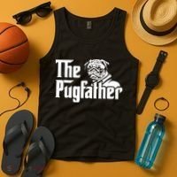 The Pugfather Pug Dad Fathers Day Gift Pug Lovers Tank Top thumb 4