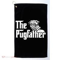 The Pugfather Pug Dad Fathers Day Gift Pug Lovers Golf Towel thumb 0