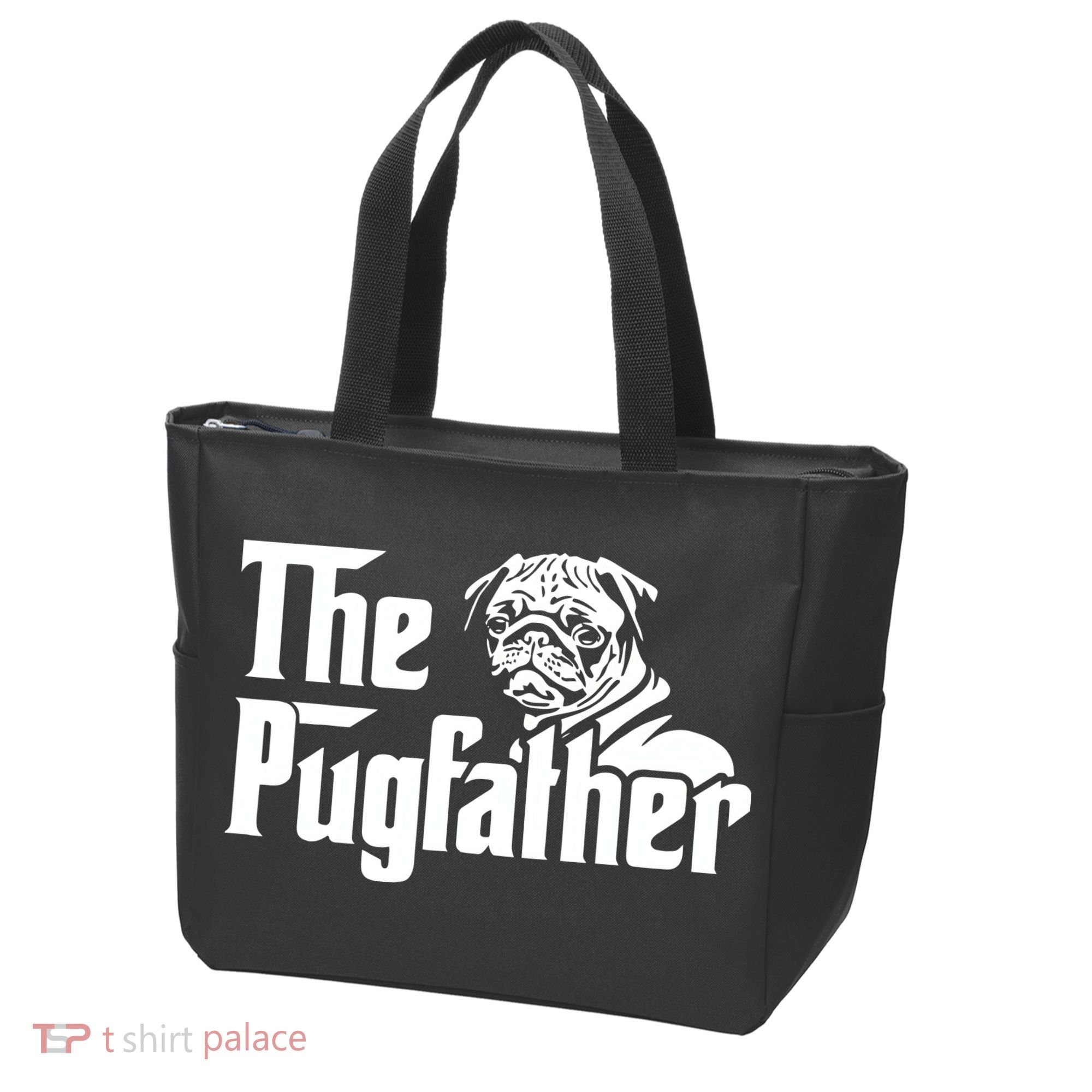 The Pugfather Pug Dad Fathers Day Gift Pug Lovers Tote Bag