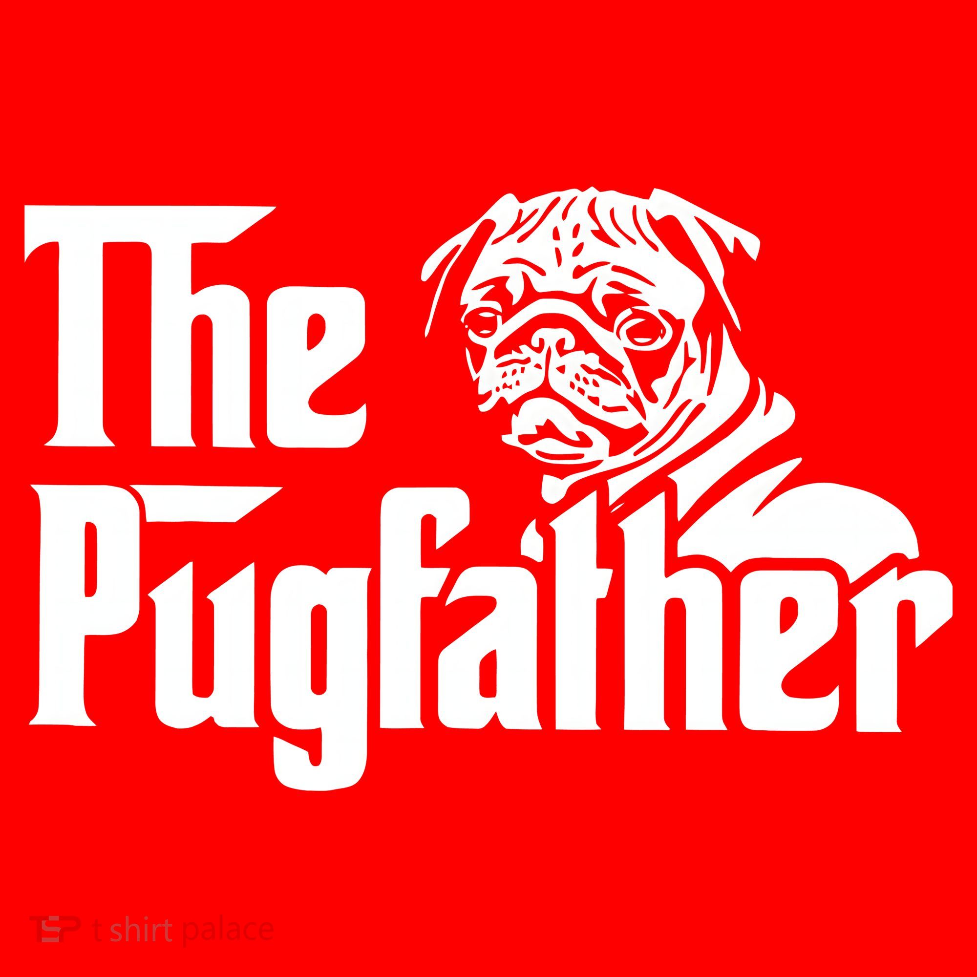 The Pugfather Pug Dad Fathers Day Gift Pug Lovers Santa Hat