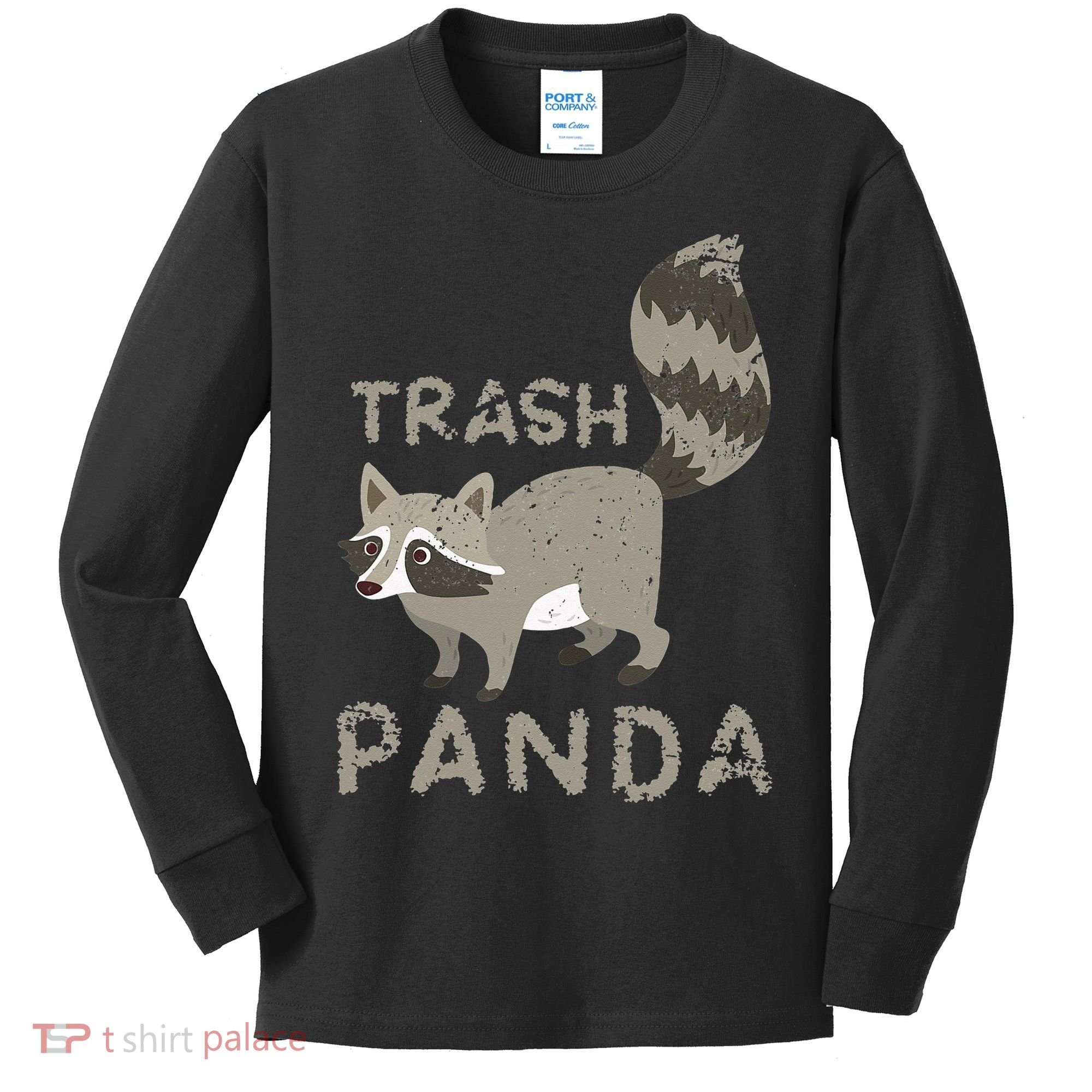 Trash Panda Racoon Kids Long Sleeve Shirt