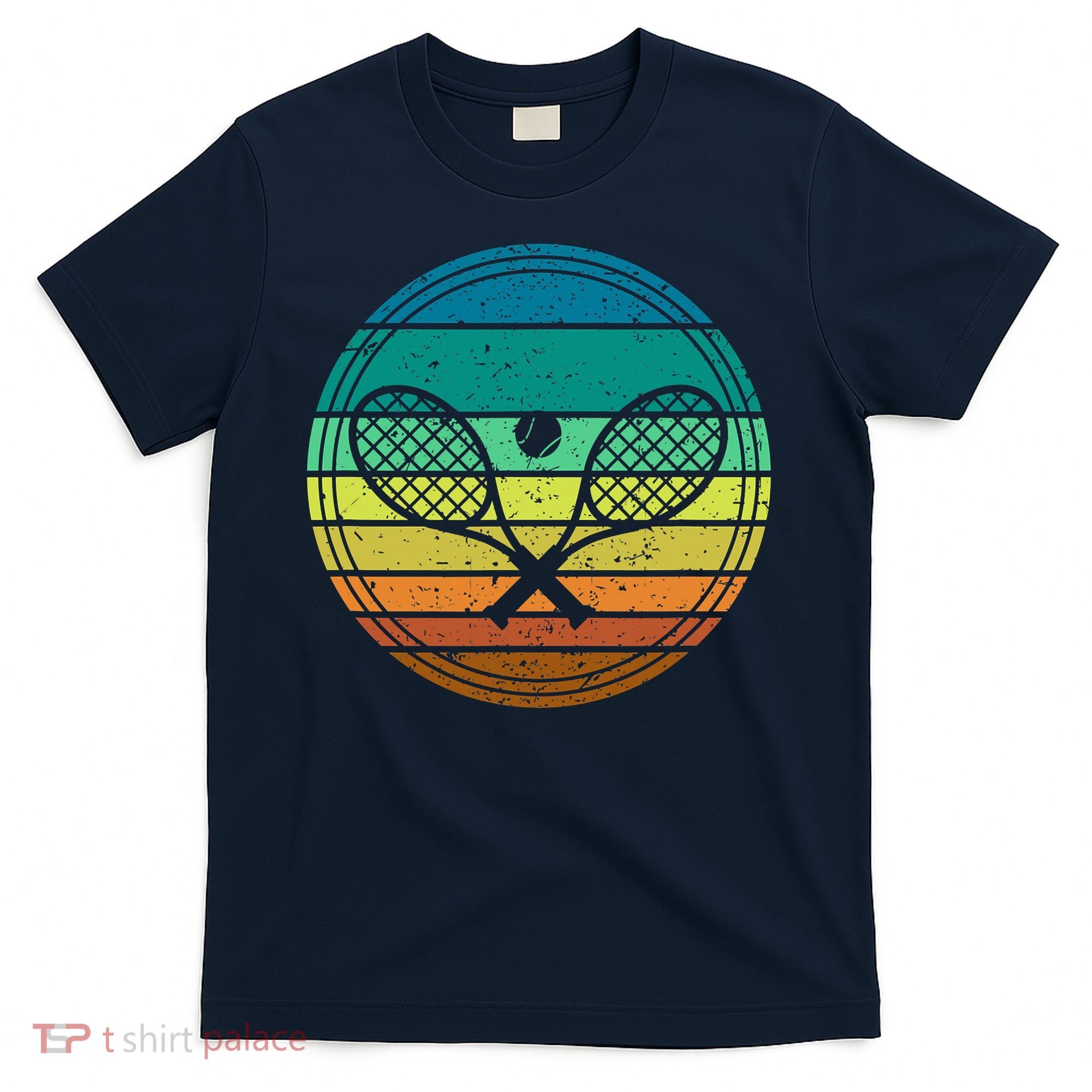 Tennis Player Racquet Ball Retro Vintage Racket Lawn Tennis T-Shirt