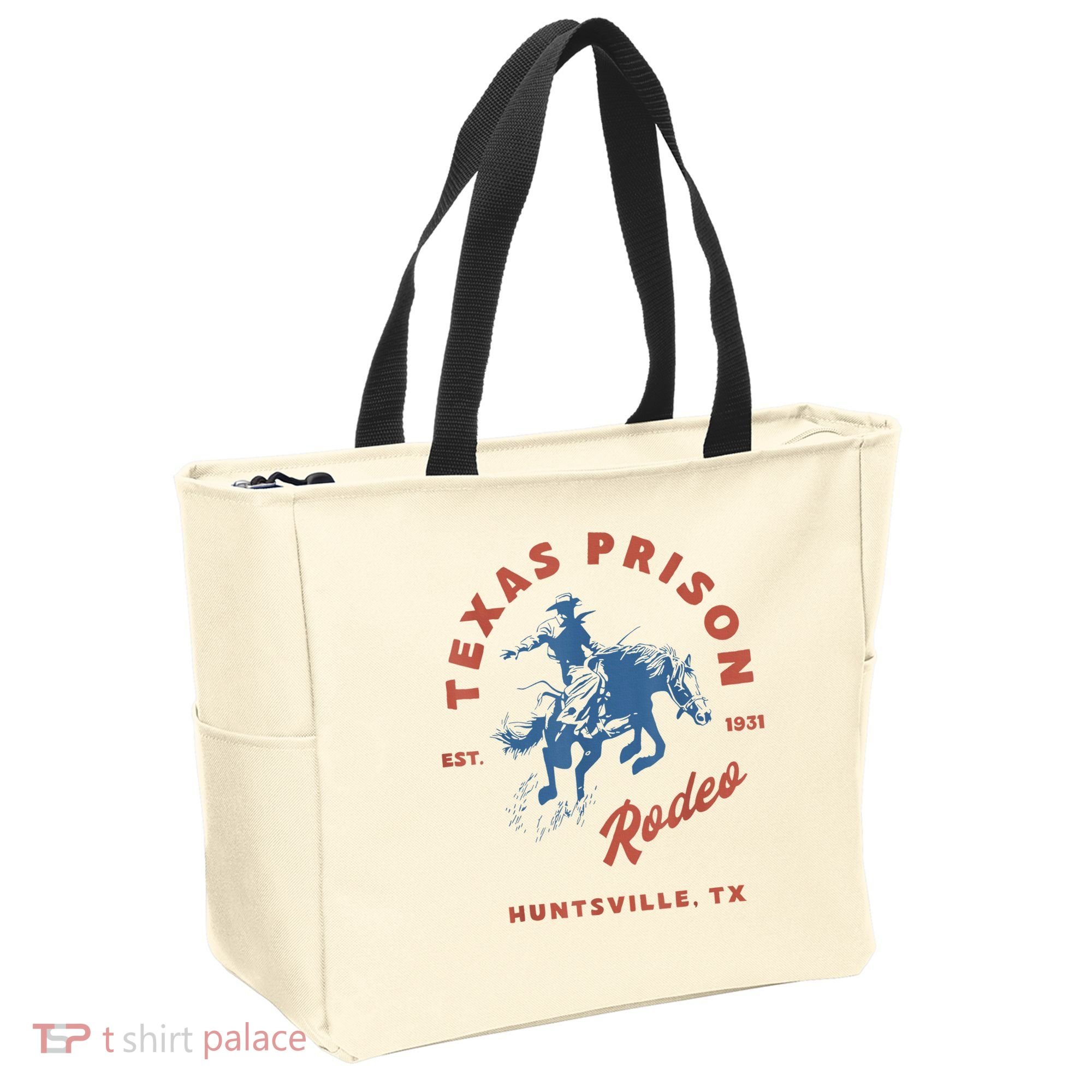 Texas Prison Rodeo Cowboy Western Tote Bag