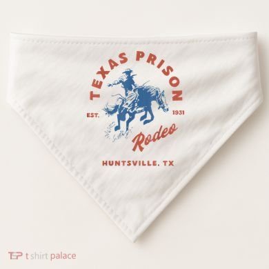 Texas Prison Rodeo Cowboy Western USA-Made Doggie Bandana